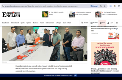 Daraz, BD Recycle to work together for effective waste management